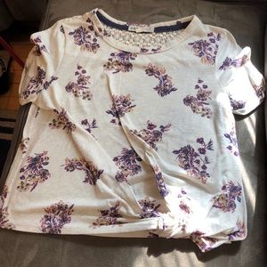 Floral tied crop top